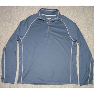 Cloudveil Quarter Zip Pullover Mens XL Navy Blue Long Sleeve Mock Neck Casual